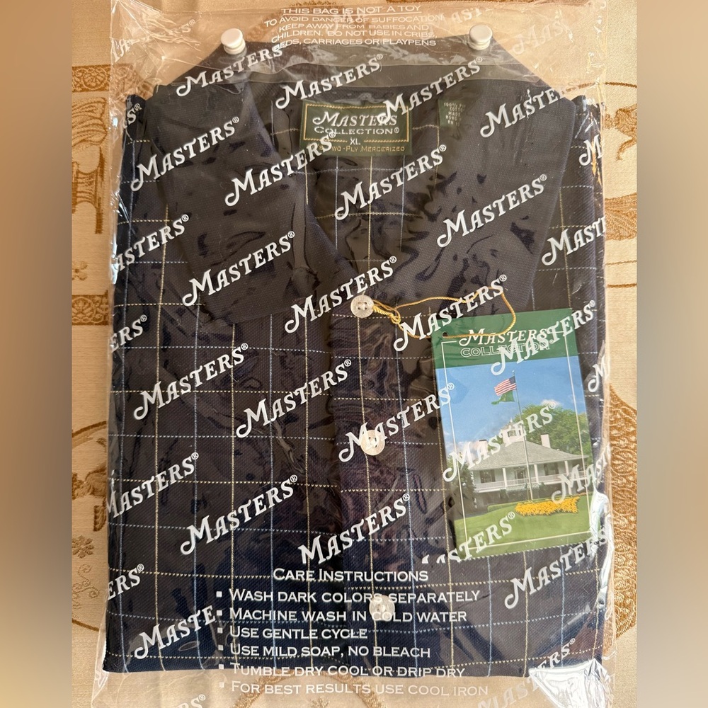 Masters Collection Men’s Golf Polo, XL, Made in Hong Kong, NWT, Augusta National